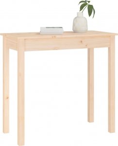 vidaXL Stolik konsolowy, 80x40x75 cm, lite drewno sosnowe 4