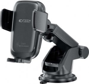 4kom.pl Uchwyt samochodowy X05 z ładowaniem QI na deskę rozdzielczą szybę Dashboard Car Mount Wireless Charger 15W do auta Black 2