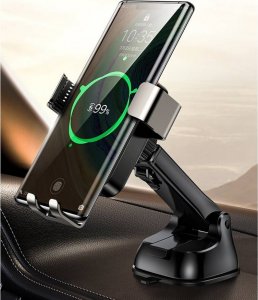 Joyroom Joyroom bezprzewodowa ładowarka Qi 15 W grawitacyjny uchwyt samochodowy na kokpit deskę rozdzielczą czarny (JR-ZS220) standard 2