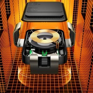 Joyroom Joyroom bezprzewodowa ładowarka Qi 15 W grawitacyjny uchwyt samochodowy na kokpit deskę rozdzielczą czarny (JR-ZS220) standard 3