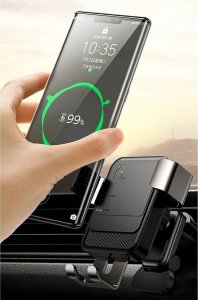 Joyroom Joyroom bezprzewodowa ładowarka Qi 15 W grawitacyjny uchwyt samochodowy na kokpit deskę rozdzielczą czarny (JR-ZS220) standard 6