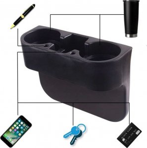 4kom.pl Organizer samochodowy CupHolder na napoje uchwyt na kubek wodę akcesoria Czarny 11