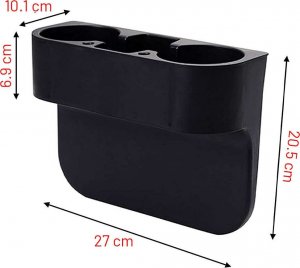 4kom.pl Organizer samochodowy CupHolder na napoje uchwyt na kubek wodę akcesoria Czarny 5
