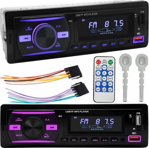 Radio samochodowe Retoo RADIO SAMOCHODOWE BLUETOOTH USB MP3 AUX KOLORY 1