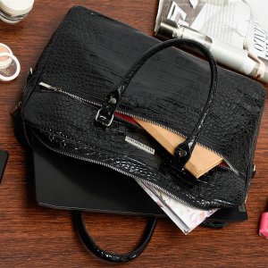 Torba Beltimore Torba na laptop czarna croco skórzana Beltimore S14 5