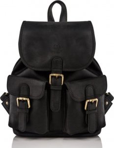 Paolo Peruzzi Zestaw damski skórzany PAOLO PERUZZI ZZ-06 czarny plecak i portfel 2