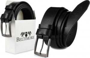 Beltimore Beltimore skórzany licowy pasek męski czarny premium E14 : Kolory - czarny, Rozmiar pasków - r.85-100 cm NoSize 1