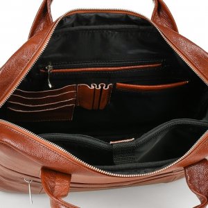 Torba Beltimore Beltimore torba męska skórzana Duża brązowa laptop J15 NoSize 5