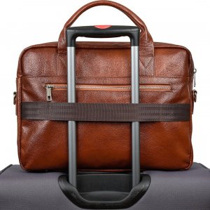 Torba Beltimore Beltimore torba męska skórzana Duża brązowa laptop J15 NoSize 6