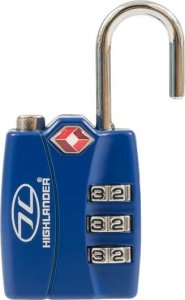 Highlander Highlander Kłódka na Szyfr TSA z Alarmem Niebieska 2