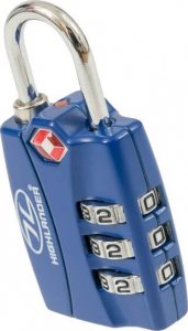 Highlander Highlander Kłódka na Szyfr TSA z Alarmem Niebieska 3