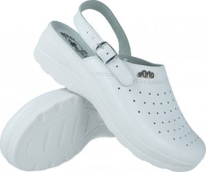 Befado Klapki sanitarne Befado Dr Orto 157D002 białe skórzane ażur 37 3
