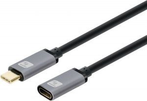 Kabel USB Techly USB-C - USB-C 1 m Czarny (ICOC MUSB322-CMF-010) 1