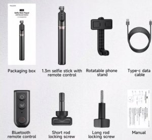 Telesin Statyw Selfie Stick + Pilot do GoPro HERO 11 10 9 8 i MAX / Telesin / TE-RCSS-003 2