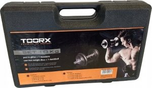 SKO Cast iron weight dumbbells set with case TOORX 0.75-15 kg 5