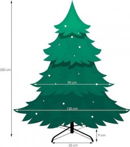 Springos Choinka sztuczna premium 220 cm sosna diamentowa drzewko bożonarodzeniowe UNIWERSALNY 3