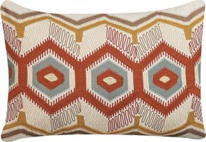 Beliani Lumarko Bawełniana poduszka dekoracyjna geometryczny wzór 40 x 60 cm wielokolorowa MAJRA! 1