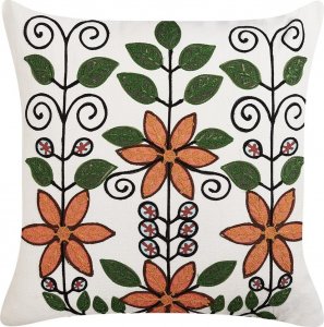 Beliani Lumarko Bawełniana poduszka dekoracyjna z motywem roślinnym 50 x 50 cm wielokolorowa VELLORE! 1
