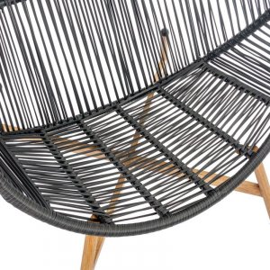 Mirpol HOLAND FOTEL OGRODOWY KOKON CZARNY 6