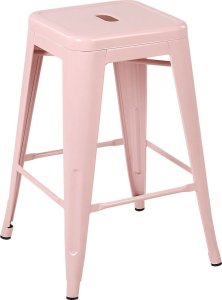 Beliani Zestaw 2 stołków barowych metalowych 60 cm różowy CABRILLO! 3