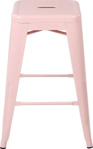 Beliani Zestaw 2 stołków barowych metalowych 60 cm różowy CABRILLO! 4