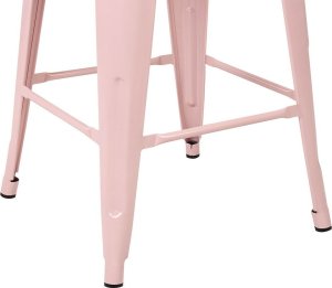 Beliani Zestaw 2 stołków barowych metalowych 60 cm różowy CABRILLO! 6