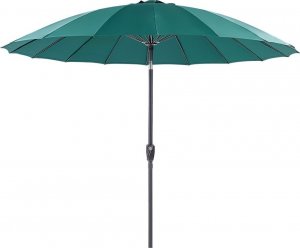 Beliani Lumarko Parasol ogrodowy ⌀ 255 cm zielony BAIA! 1