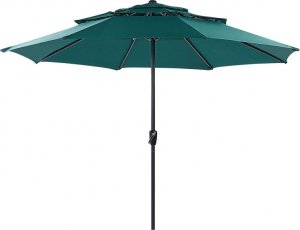 Beliani Lumarko Parasol ogrodowy ⌀ 285 cm zielony BIBIONE! 1