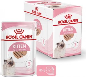 Royal Canin ROYAL CANIN Kitten pasztet 12x85g karma mokra - pasztet dla kociąt do 12 miesiąca życia + Royal Canin Piłeczka dla kota GRATIS 2