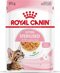 Royal Canin ROYAL CANIN Kitten Sterilised 12x85g karma mokra w galaretce dla kociąt do 12 miesiąca życia, sterylizowanych + Royal Canin Piłeczka dla kota GRATIS 3