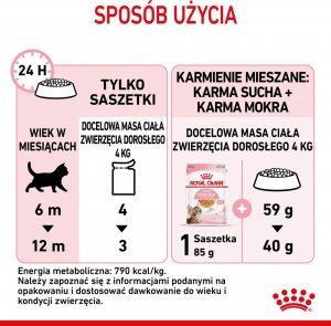 Royal Canin ROYAL CANIN Kitten Sterilised 12x85g karma mokra w galaretce dla kociąt do 12 miesiąca życia, sterylizowanych + Royal Canin Piłeczka dla kota GRATIS 9