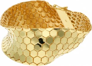 Rosanto Złota oryginalna bransoleta skóra węża 333 8k 2