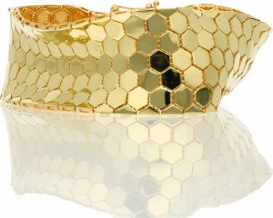 Rosanto Złota oryginalna bransoleta skóra węża 333 8k 3