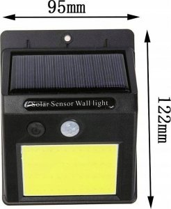 Kinkiet Lampa solarna COB z czujnikiem ruchu i zmierzchu m 9