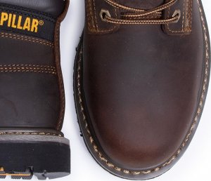 CAT CAT Powerplant S3 HRO SRA - bezpieczne męskie buty robocze Caterpillar, skóra licowa nubuk, stalowy podnosek - miodowy 47 11