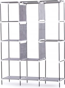 Homede HOMEDE Szafa materiałowa tekstylna TILLY 170X130X45 grafitowa 12