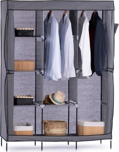 Homede HOMEDE Szafa materiałowa tekstylna TILLY 170X130X45 grafitowa 9