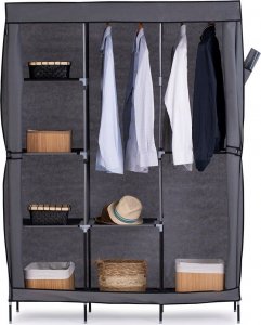 Homede HOMEDE Szafa materiałowa tekstylna TILLY 170X130X45 grafitowa 10