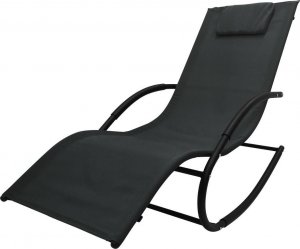 kontrast Leżak bujany krzesło ROCKY czarny 1