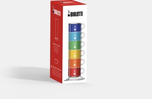 Bialetti Bialetti Color - Zestaw 6 filiżanek do espresso na stojaku 2