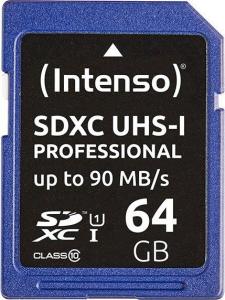 Karta Intenso Professional SDXC 64 GB Class 10 UHS-I/U1  (3431490) 1
