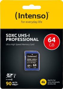 Karta Intenso Professional SDXC 64 GB Class 10 UHS-I/U1  (3431490) 2