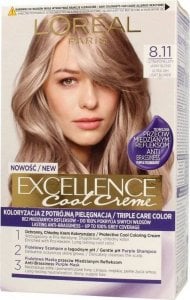 L'OREAL Excellence Cool Creme farba do włosów 8.11 Ultrapopielaty Jasny Blond 1