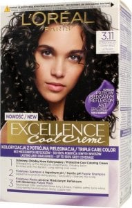 L'OREAL Excellence Cool Creme farba do włosów 3.11 Ultrapopielaty Ciemny Brąz 1