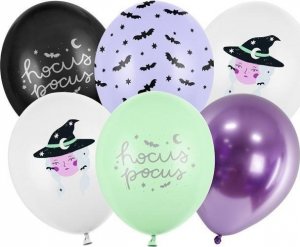 Party Deco Balony 30 cm, Witch, mix:1op./6szt. 1