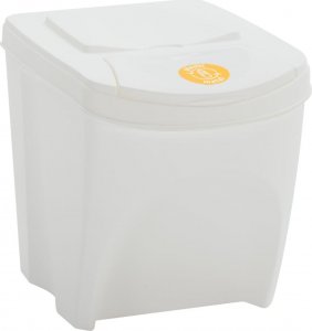 Kosz na śmieci vidaXL Sztaplowane kosze na śmieci, 4 szt., białe, 100 L, polipropylen 4