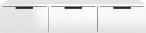 vidaXL Szafka wisząca, biała, wysoki połysk, 102x30x20 cm 3