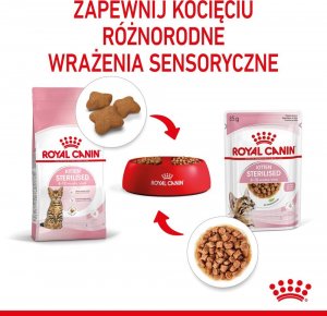 Royal Canin ROYAL CANIN Kitten Sterilised 12x85g karma mokra w sosie dla kociąt do 12 miesiąca życia, sterylizowanych + Royal Canin Piłeczka dla kota GRATIS 7