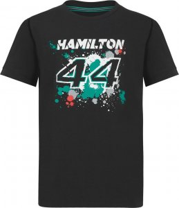 Mercedes AMG Petronas F1 Team Koszulka t-shirt dziecięca Lewis 44 czarna Mercedes AMG F1 2022 116 cm (dzieci) 1