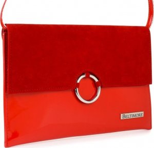 Czerwona oryginalna damska torebka kopertówka na pasku usztywniana W63 NoSize 1
